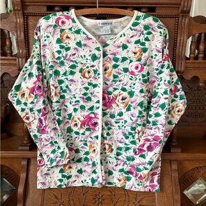 Vintage 80s/90s Fairy Indie Floral Button Down Shirt size large